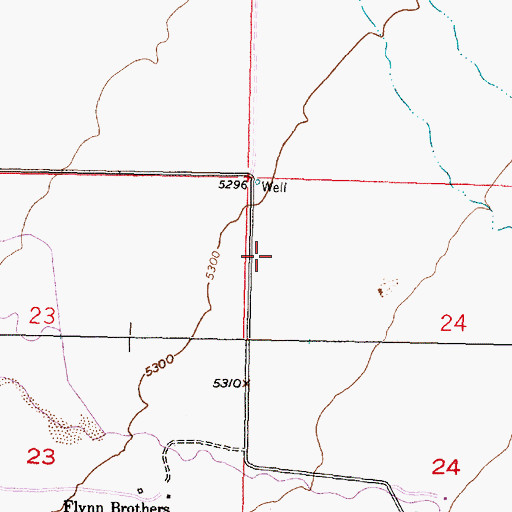 Topographic Map of 08S09W24BBBC01 Well, MT