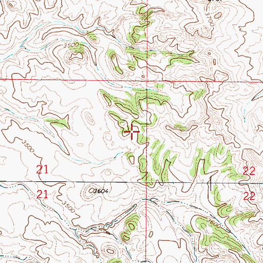Topographic Map of 08S49E21AA__01 Well, MT