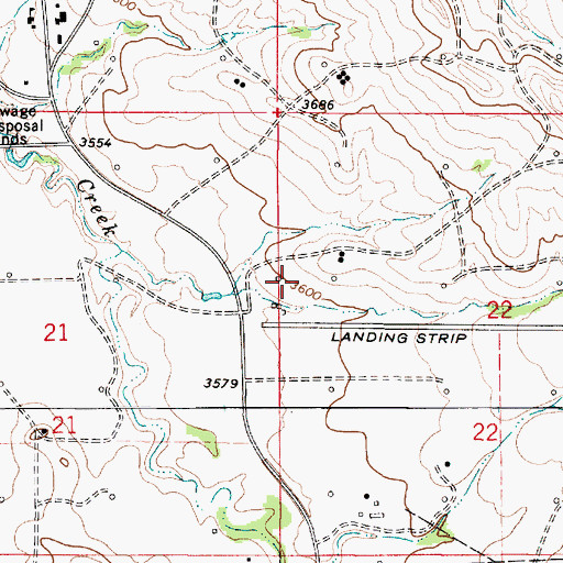 Topographic Map of 08S54E21ADAD01 Well, MT