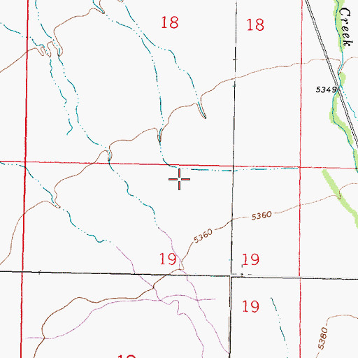 Topographic Map of 08S08W19ABAB01 Well, MT