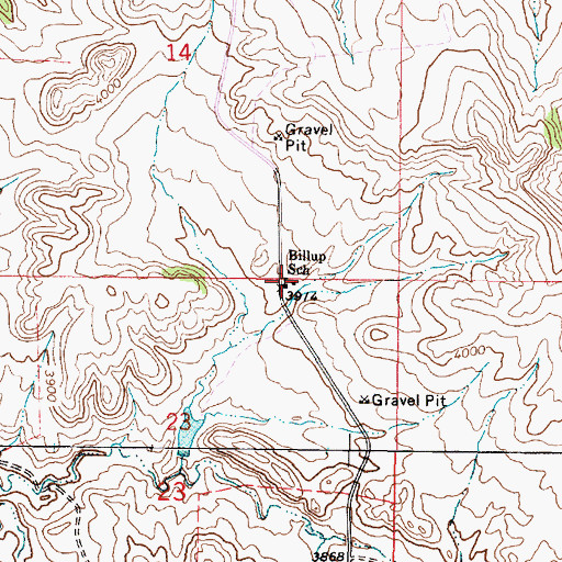 Topographic Map of 08S46E23ABAB01 Well, MT