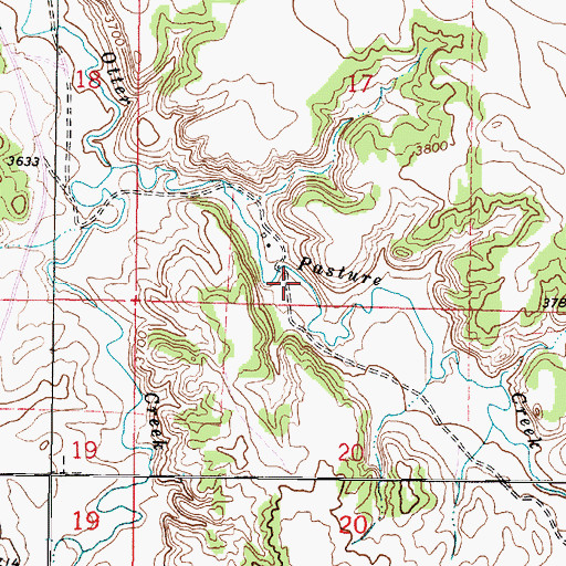 Topographic Map of 08S46E17CDCA01 Spring, MT