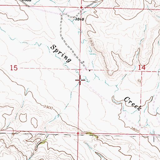 Topographic Map of 08S39E14CBBC01 Well, MT
