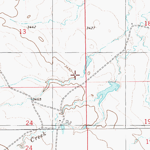 Topographic Map of 08S61E13DDDA01 Well, MT