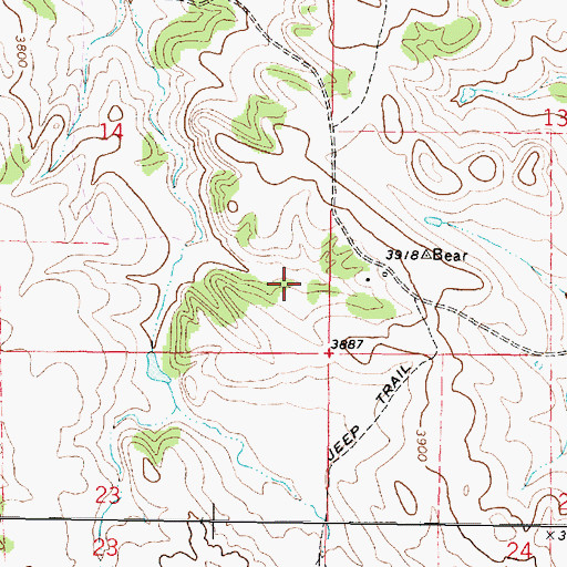 Topographic Map of 08S45E14DDAC01 Well, MT