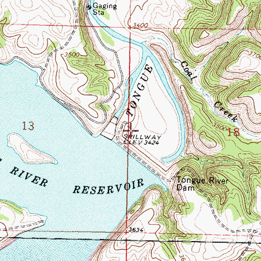 Topographic Map of 08S41E18CBBB01 Well, MT