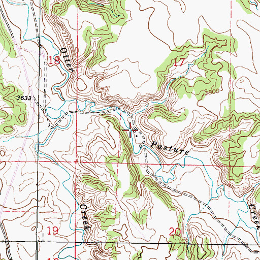 Topographic Map of 08S46E17CDBC01 Well, MT