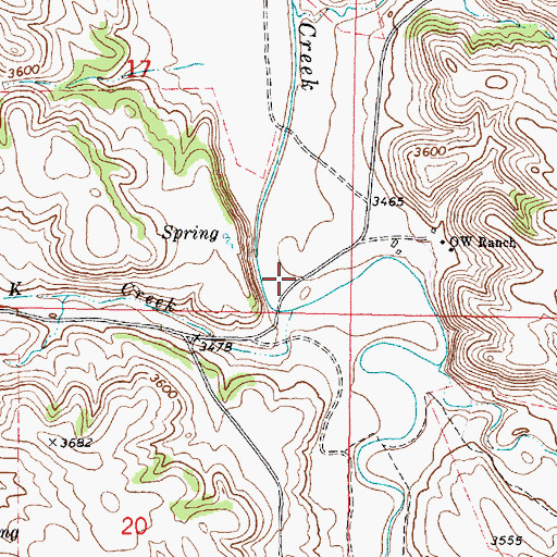 Topographic Map of 08S43E17DDCA01 Well, MT