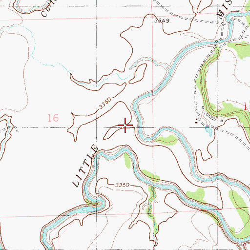 Topographic Map of 08S60E15CABD01 Well, MT
