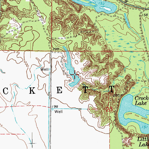 Topographic Map of Eason Lake Dam, AR