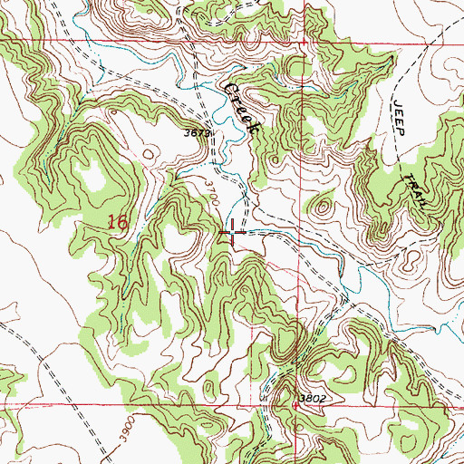 Topographic Map of 08S46E16DABA01 Well, MT