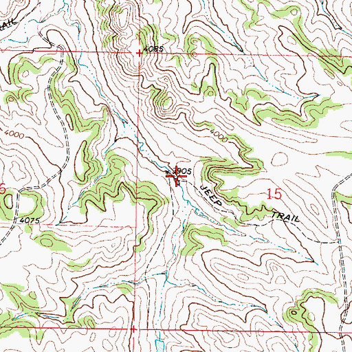 Topographic Map of 08S44E15BCDC01 Well, MT