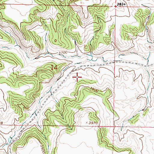 Topographic Map of 08S42E14DBAD02 Well, MT
