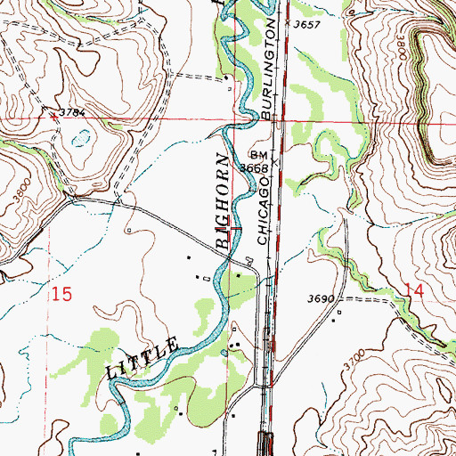 Topographic Map of 08S35E15ACAA01 Well, MT