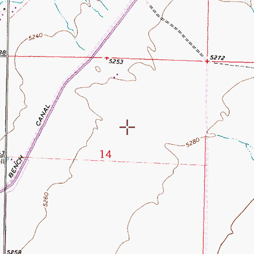 Topographic Map of 08S09W14ADBB01 Well, MT