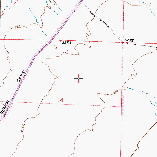 Topographic Map of 08S09W14ADBB01 Well, MT