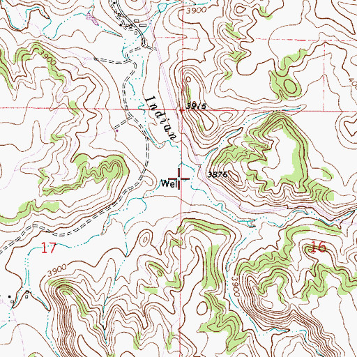 Topographic Map of 08S47E16BBCC01 Well, MT