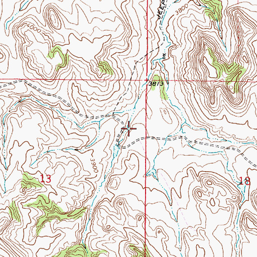Topographic Map of 08S46E13AADC01 Spring, MT
