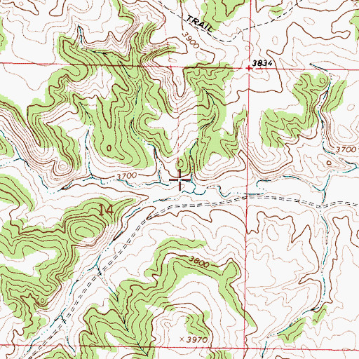 Topographic Map of 08S42E14ADCB01 Well, MT