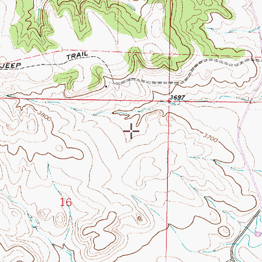 Topographic Map of 08S45E16AACA01 Spring, MT