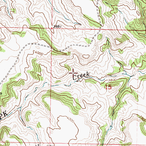 Topographic Map of 08S42E15CBBA01 Well, MT