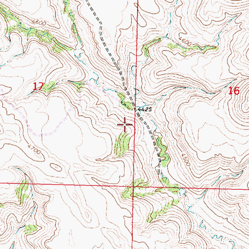 Topographic Map of 08S38E17DADD01 Well, MT