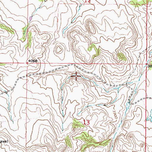 Topographic Map of 08S46E13BAAD01 Spring, MT