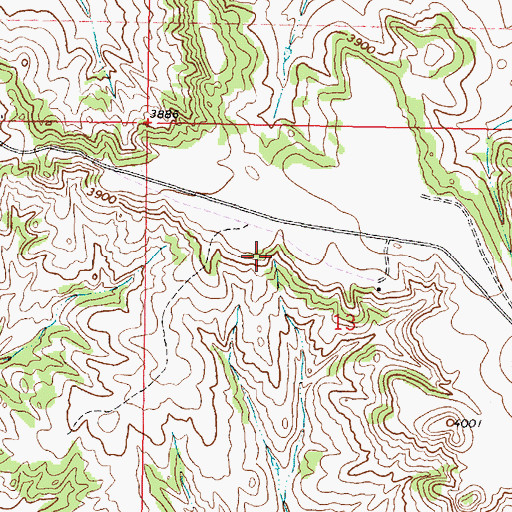 Topographic Map of 08S43E13BDBC01 Spring, MT