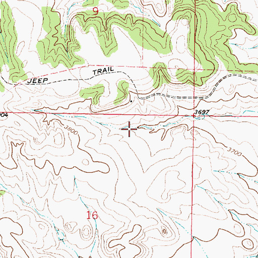 Topographic Map of 08S45E16ABAA01 Spring, MT
