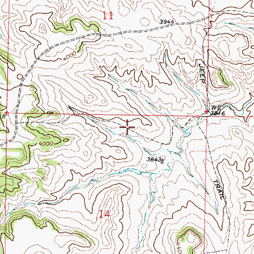 Topographic Map of 08S44E14ABAB01 Well, MT