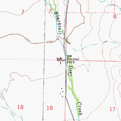 Topographic Map of 08S08W07DDDD01 Well, MT