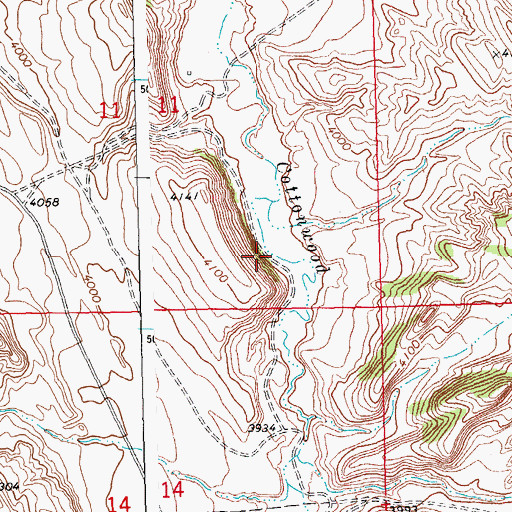 Topographic Map of 08S23E11DCAD01 Well, MT