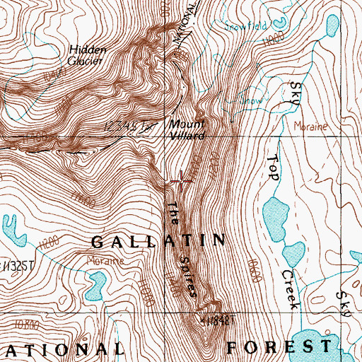Topographic Map of 08S56E14BAAA01 Well, MT
