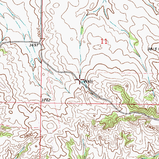 Topographic Map of 08S43E11CDBD01 Well, MT