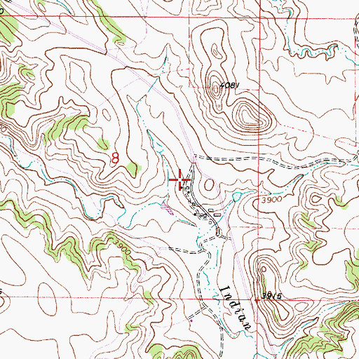 Topographic Map of 08S47E08DABC02 Well, MT