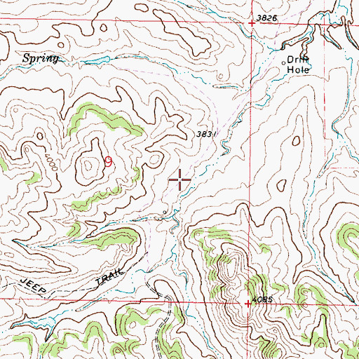 Topographic Map of 08S44E09DABC02 Well, MT