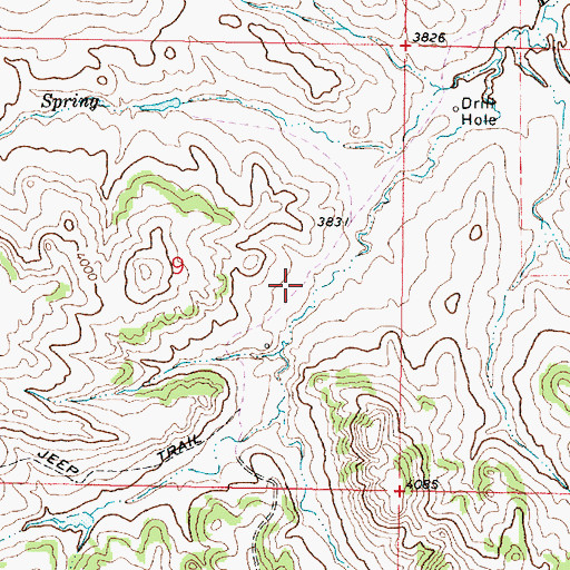 Topographic Map of 08S44E09DABB01 Well, MT