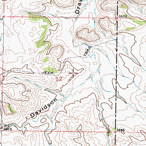 Topographic Map of 08S44E12ACDC01 Well, MT