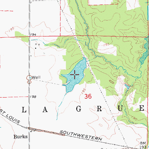 Topographic Map of Girerd Pond, AR