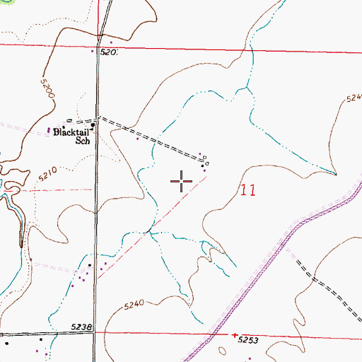 Topographic Map of 08S09W11BDDB01 Well, MT