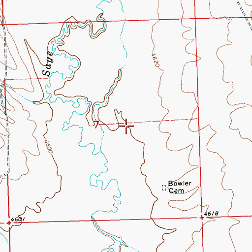Topographic Map of 08S25E06DCDC01 Well, MT