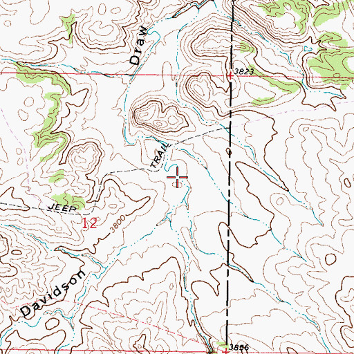 Topographic Map of 08S44E12ADCA01 Well, MT