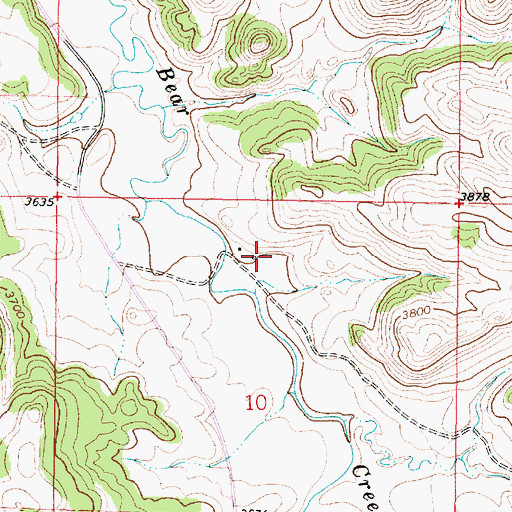 Topographic Map of 08S45E10ABCB01 Well, MT