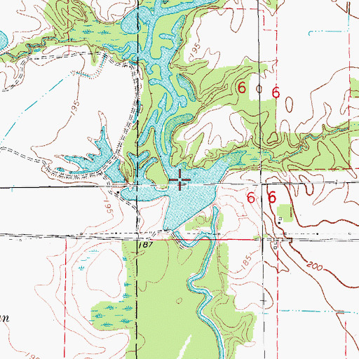 Topographic Map of Hillman Reservoir, AR