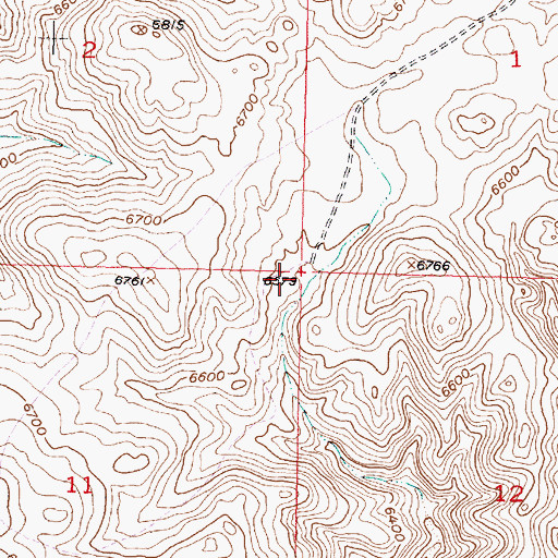 Topographic Map of 08S11W11AAAA01 Well, MT