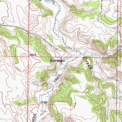 Topographic Map of 08S47E07BAAB01 Spring, MT