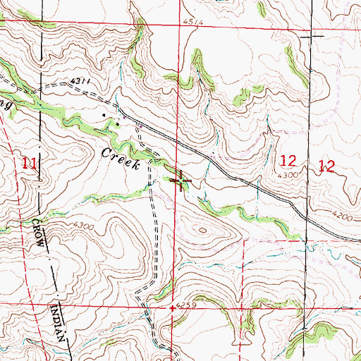 Topographic Map of 08S38E12CBBC01 Spring, MT