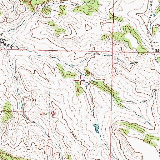 Topographic Map of 08S42E09AACC01 Well, MT