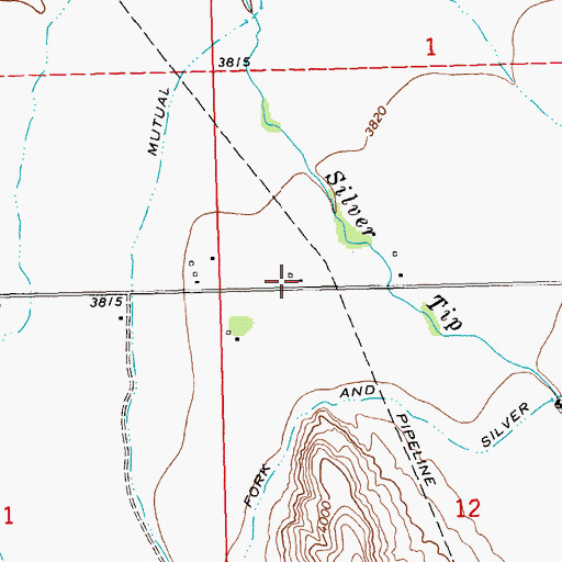 Topographic Map of 08S22E01CCDC01 Well, MT