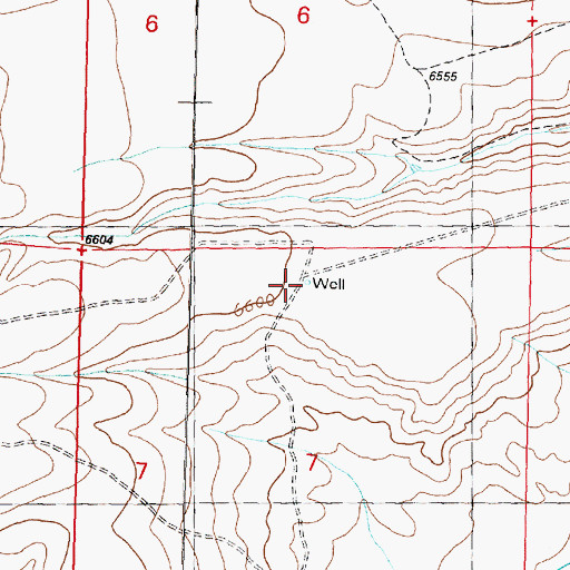 Topographic Map of 08S12W07ABBC01 Well, MT